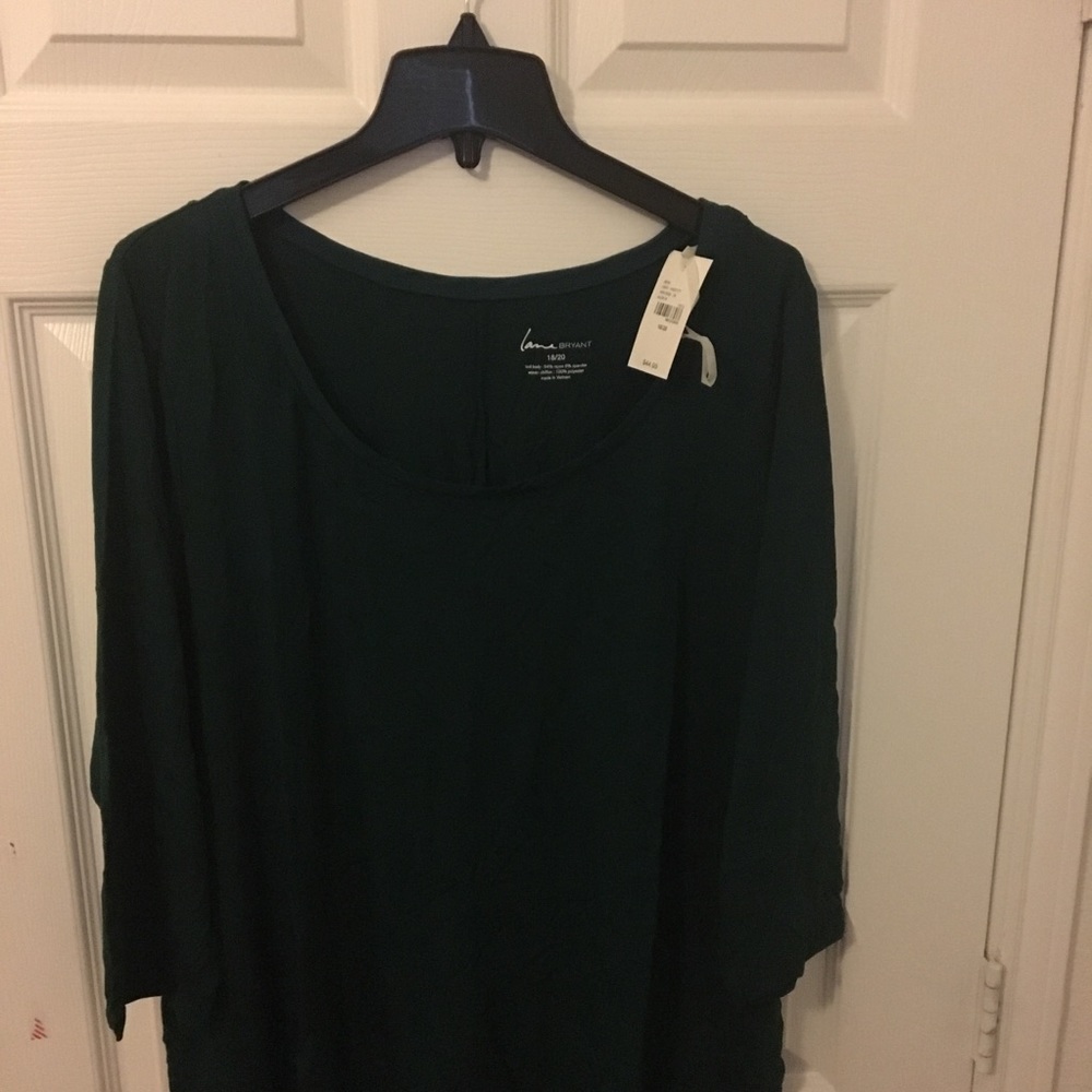 Lane Bryant: Tunic with Chiffon Trim/Botanical
